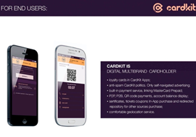 Digital marketing platform with a mobile cardholder