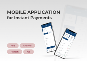 Mobile application for instant bank transfers